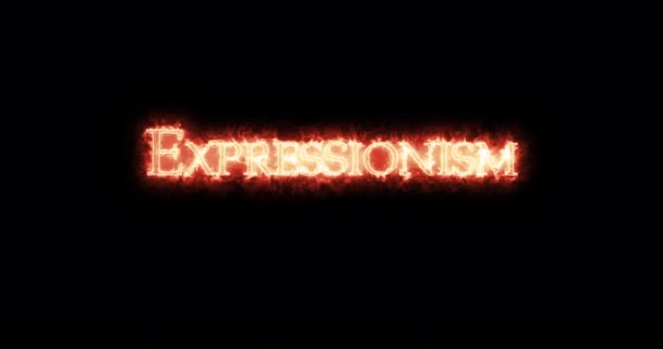 Expressionnisme Écrit Avec Feu Boucle — Video