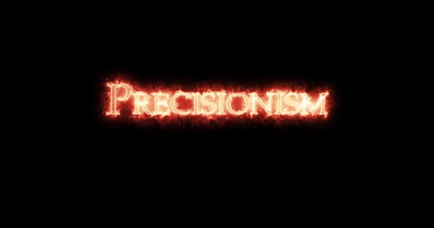 Precisionisme Geschreven Met Vuur Lijn — Stockvideo