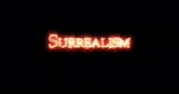 Suprarealismul Scris Foc Bucla — Videoclip de stoc