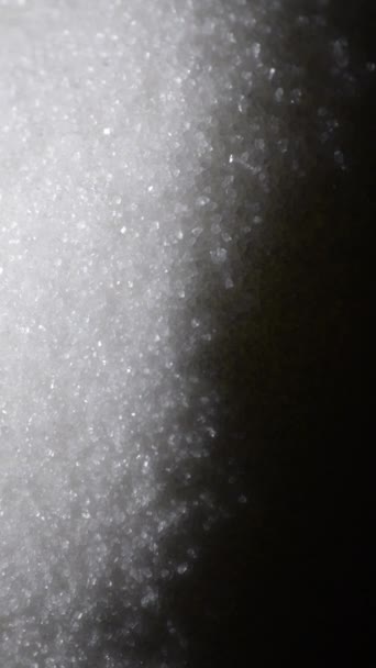 Grãos Açúcar Branco Girando Vertical — Vídeo de Stock