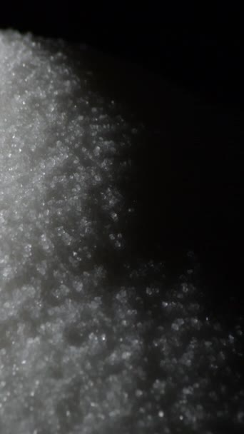 White Sugar Grains Pile Vertical — Wideo stockowe