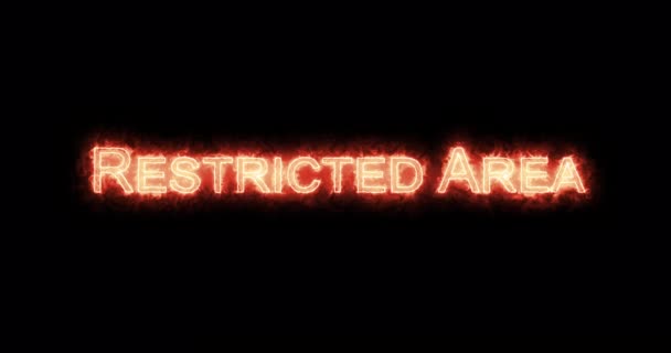 Restricted Area Written Fire Loop — kuvapankkivideo
