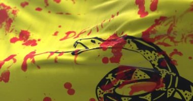 Don't Tread On Me Gadsden Flag with blood and words written. Loop