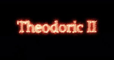 Theodoric II, Vizigotların kralı, ateşle yazılmış. Döngü