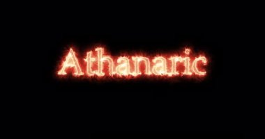 Athanaric, Thervingian Gotik kralı, ateşle yazılmış. Döngü