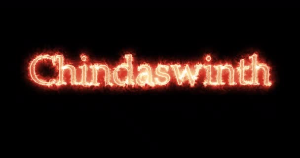 Chindaswinth King Visigoths Written Fire Loop — Vídeos de Stock