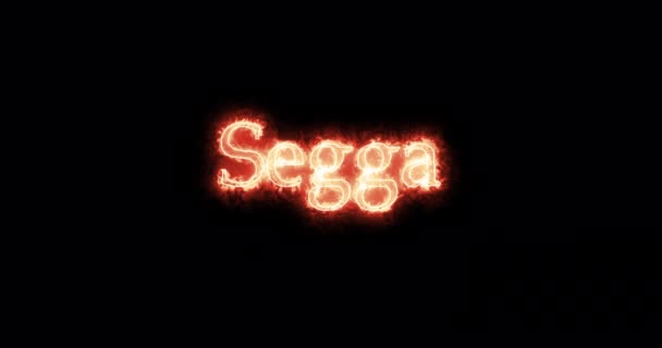 Segga Personage Visigoths Kingdom Written Fire Loop — Stok video