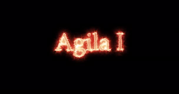 Agila King Visigoths Written Fire Loop — Stockvideo