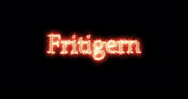 Fritigern Thervingian Gothic King Written Fire Loop — Stok Video