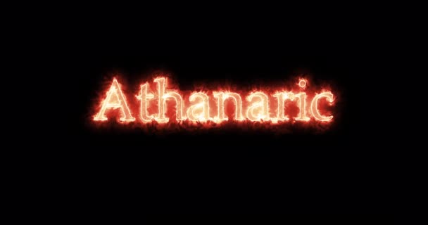 Атанарих Тервингский Готический Король Написан Огнём Петля — стоковое видео