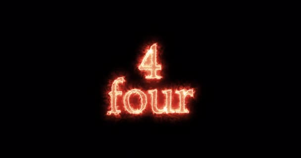 Number Four Written Fire Loop — Video