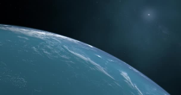 Blue Atmosphere Hypothetical Exoplanet Kepler 22B — Stockvideo