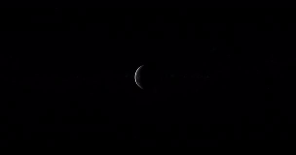 Waning Crescent Moon — Stok video