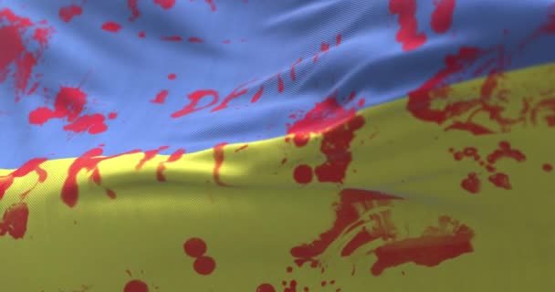 Kanlı Yazılı Ukrayna Döngü — Stok video