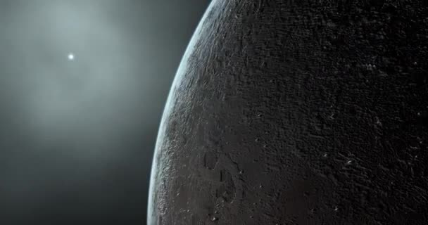 Surface Triton Natural Satellite Neptune Rotating Orbiting — Stockvideo