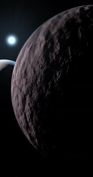 225088 Gonggong Dwarf Planet Eris Planet Vertical — Stok video