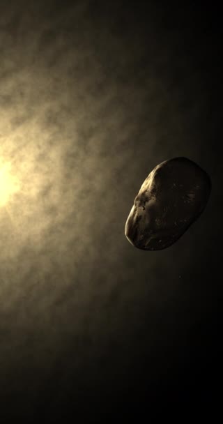 Styx Orbitant Dans Espace Avec Atmosphère Solaire Vertical — Video