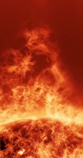 Animație Atmosferei Solare Soare Flăcări Incendii — Videoclip de stoc
