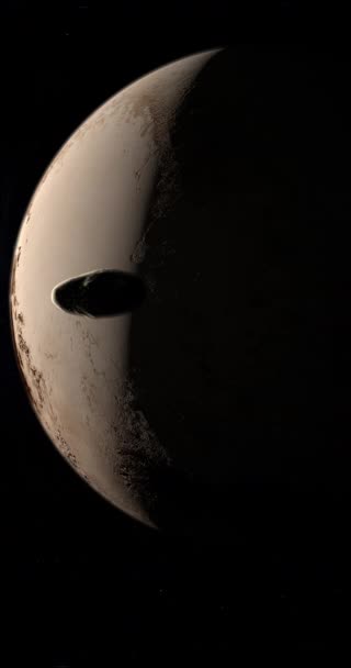 冥王星附近的冥王星轨道 4K垂直 — 图库视频影像