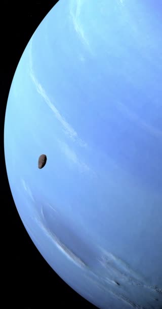 Varuna Trans Neptunian Object Orbiting Neptune Planet Vertical — 图库视频影像