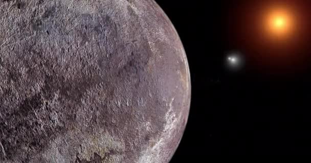 Permukaan Planet Luar Surya Proxima Centauri Dengan Sistem Bintang Biner — Stok Video