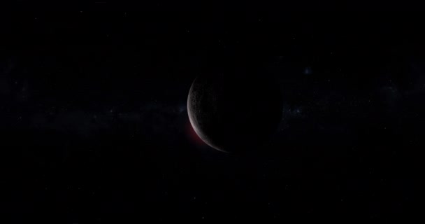 Exoplanet Proxima Centauri Dengan Bintang Katai Merah — Stok Video