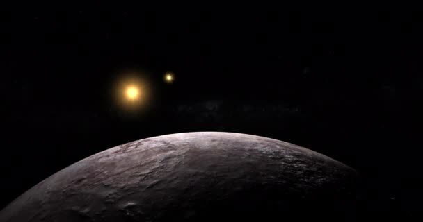 Exoplanet Proxima Centauri Dengan Bintang Biner Alpha Centauri — Stok Video