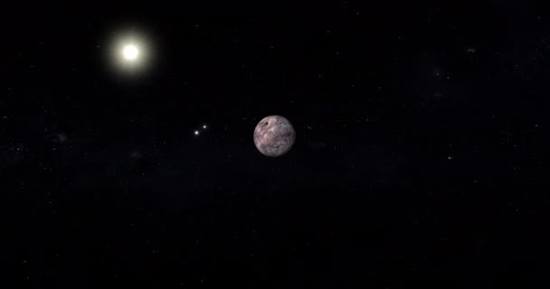 Exoplanet Proxima Centauri Dengan Bintang Alpha Centauri Dan Bintang Katai — Stok Video