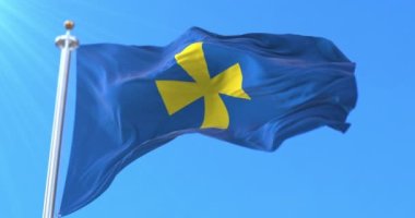 Poltava Oblastı bayrağı, Ukrayna. Döngü