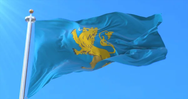 乌克兰利沃夫州国旗 — 图库照片