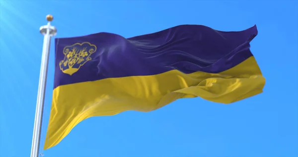 乌克兰Uzhhorod市国旗 — 图库照片