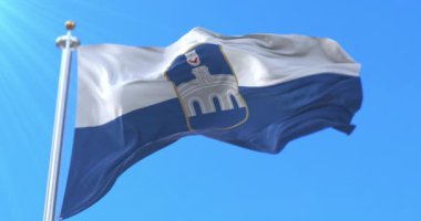 Hırvatistan 'ın Osijek kenti bayrağı. Döngü