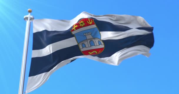 Zászló Eszék Baranja County Horvátország Hurok — Stock videók