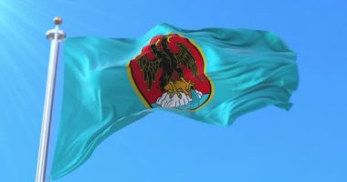 Hırvatistan 'ın Rijeka kentinin bayrağı. Döngü