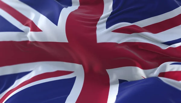 Bandiera Del Regno Unito Sventola Rendering — Foto Stock