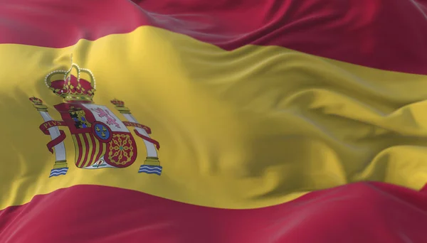 Spain Flag Waving Render — Stock Photo, Image