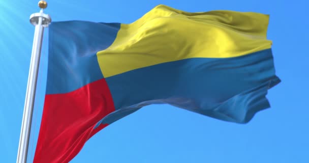 Bandera Región Nitra Eslovaquia Bucle — Vídeo de stock