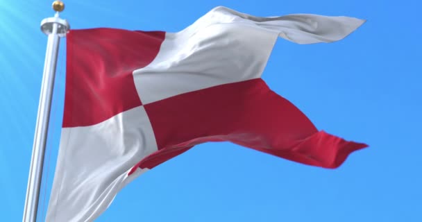 Bandera Trencn Eslovaquia Bucle — Vídeo de stock