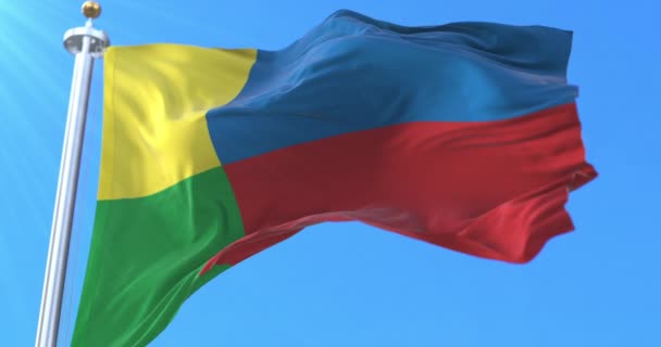 Флаг Региона Жилина Словакия Петля — стоковое видео