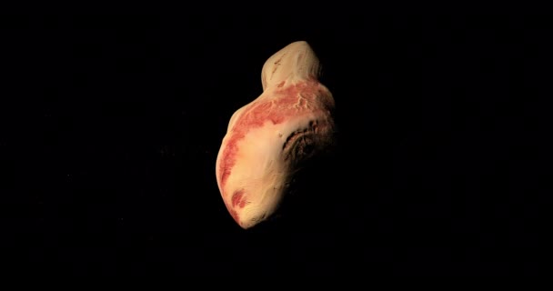 Fiktive Nachbildung Des Asteroiden Toutatis Schleife — Stockvideo