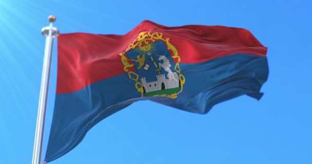 Bandera Del Condado Eger Hungría Bucle — Vídeo de stock