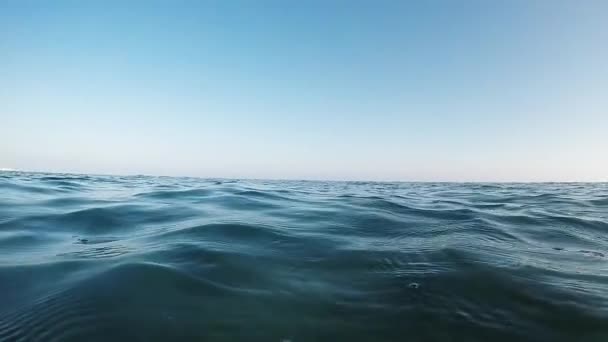 Blue Sea Waves Summer Sunny Day — Stock Video