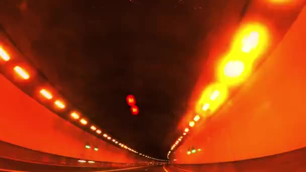 Durch Einen Tunnel Fahren Retro Vintage Schleife — Stockvideo