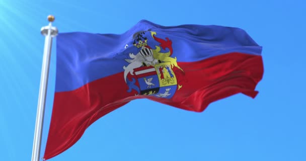 Bandera Del Condado Borsod Abauj Zemplen Hungría Bucle — Vídeo de stock
