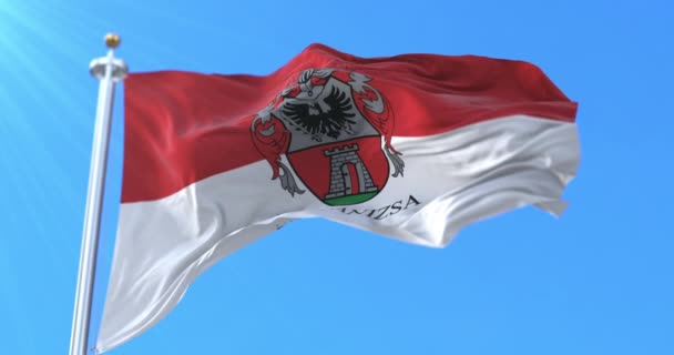 Flagge Der Stadt Nagykanizsa Ungarn Schleife — Stockvideo