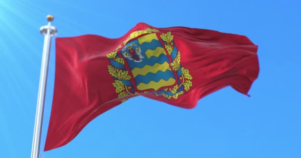 Beyaz Rusya Minsk Bölgesi Bayrağı Döngü — Stok video
