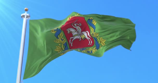 Vlajka Vitebské Oblasti Bělorusko Smyčka — Stock video