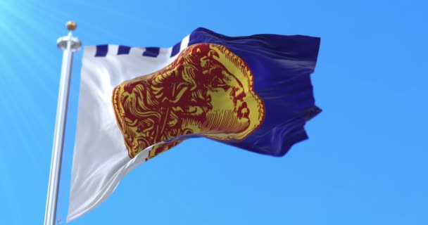 Флаг Города Салоники Греция Петля — стоковое видео
