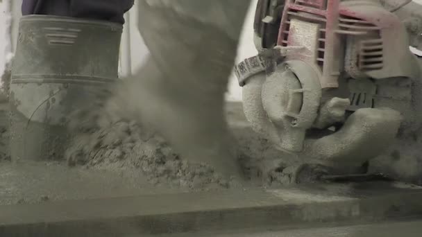 带动力振动式螺杆机的混凝土平滑 — 图库视频影像