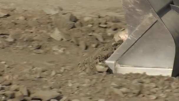 Excavator Front Machine Loading Dirt — Stock Video
